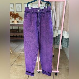 Vintage Sundance High-Rise Purple Acid-Wash Jeans